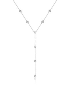 Nyaklánc Diora Cross Y Medál Cristal, ezüstből