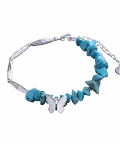 Karkötő Diora Delicată Fluture és Mărgele, ezüstből