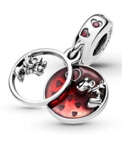 Charm kompatibilis Pandora karkötővel, modell Disney Mickey és Minnie, ezüstből