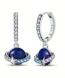 Fülbevaló ezüstből Stellar Glow