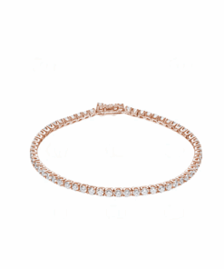 Karkötő Diora tip Tennis, ezüstből, rozéarany