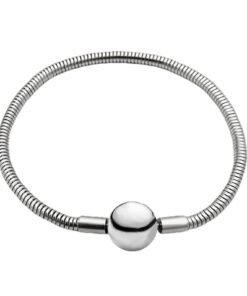 Karkötő Pandora típusú, ezüstből, szín silver