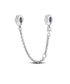 Charm lanț siguranță inimi transparente