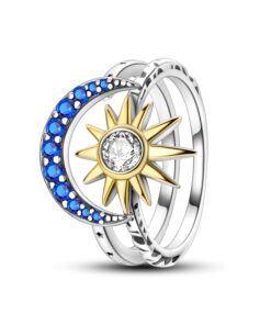 Set 2 Gyűrűe ezüst, Design Soare és Stele cirkónia