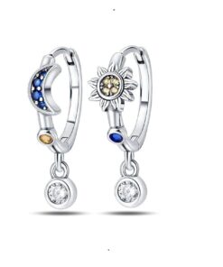 Fülbevaló Diora Soare és Lună, ezüstből