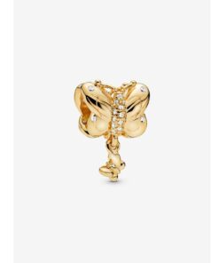 Charm pillangó auriu pietricele