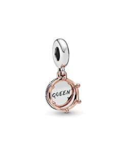 Charm modell Queen, ezüstből, szín rozéarany