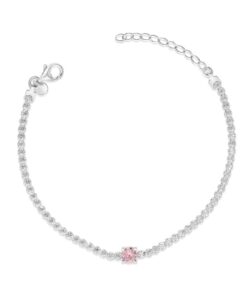 Nyaklánc Diora Inimă és kő, ezüstből/cirkónia