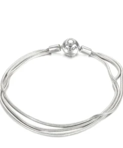 Karkötő compusă din multiple lanțuri placate argint