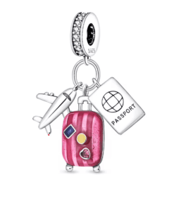 Charm Passport Travel, ezüst , kompatibilis karkötő Pandora