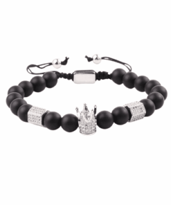 Karkötő barbati Mărgele din Piatră Naturală és Talizmán Coroană din Oțel