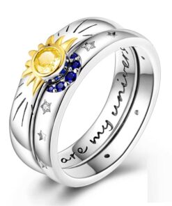 Gyűrű Soare és Hold , modell Univers ,placat ezüst