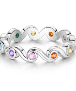 Gyűrű ezüstből pietre multicolore