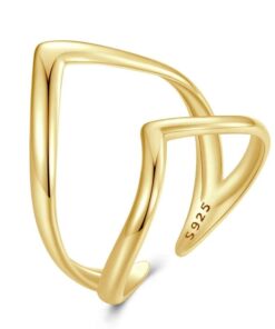 Gyűrű reglabil, Diora ezüstből, gold/silver