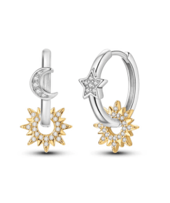 Fülbevaló Soare és Hold ezüstből