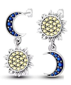 Fülbevaló Diora Soare és Lună, ezüstből