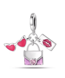 Charm kompatibilis Pandora karkötővel, modell „Travel Szeretetr”