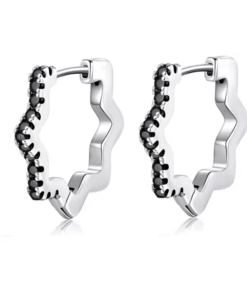 Fülbevaló Diora Eleganți Black Awn, in forma csillag