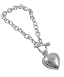 Nyaklánc Asimetric Inimă, ezüstből