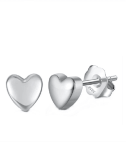 Fülbevaló Diora Inimă ezüstből, Silver