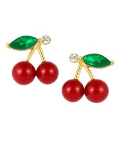 Fülbevaló Cireșe levelek