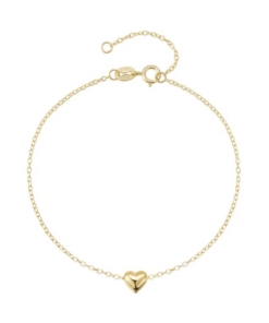 Karkötő Delicată Inimă, ezüstből, gold