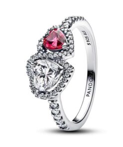 Gyűrű argintiu două inimi