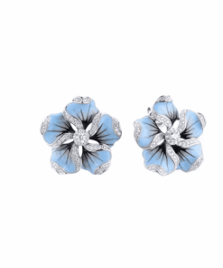 Fülbevaló Diora, din cirkónia, szín albastru