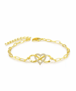 Karkötő Infinity Szív, ezüstből