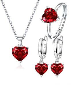 Set bijuterii, colier, fülbevaló és inel, marca Diora, argint, 3 buc, szín többszínű