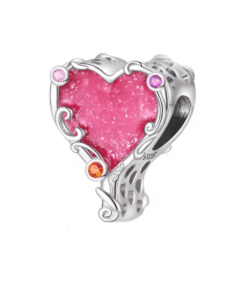 Charm in forma szív, marca Diora ezüstből , copatibil Pandora